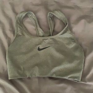 Grey Nike sports bra